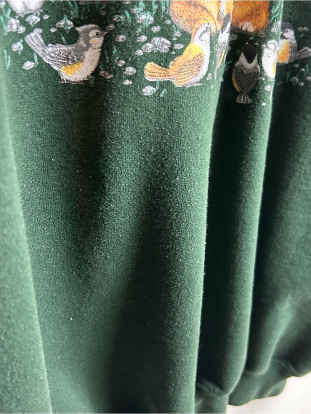 Country Store Vintage 90's collared 1/4 zip sleeping kitten sweater size: XL - Picture 8 of 9
